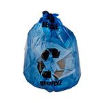 Pitt Plastics REC3046L Blue Recycle Trash Bags with Imprinted Black Recycle Logo - 30 x 46 - 23-38 Gallon Capacity - Extra Heavy Duty - 1.2 Mil - 100 per case