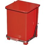 Imprezza QSO7RD Quiet Close Step On Trash Can - 7 Gallon Capacity - 12 1/4" D x 14" W x 17 1/2" H - Red in Color