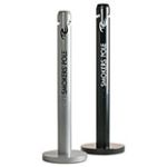 Rubbermaid / United Receptacle R1 Smokers Pole - 4" Dia. x 41" H (14.25" Dia. Base) - Disposal Opening is 3.5" W x 1" H