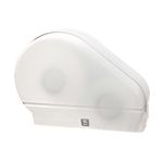 Palmer Fixture RD0024-03F 9" Jumbo Tissue Dispenser with 2 1/4" Stub & 3 3/8" Adaptors - White Translucent in Color
