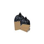 Pitt Plastics RP404615K 40-45 Gallon Re-Run 80% Recycled Content Low Density Trash Bags - Black in Color - 40 x 46 - 1.35 Mil - 100 per case - Flat Pack