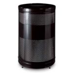 Rubbermaid / United Receptacle Howard Classic S55ET Perforated Steel Waste Receptacle - 51 gallon capacity - 25" Dia. x 35.5" H