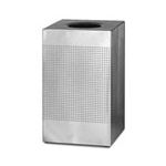 Rubbermaid / United Receptacle SC18SS Designer Line Silhouette Open Top Waste Receptacle - 40 Gallon - 18 3/4" Sq. x 30" H - Stainless Steel