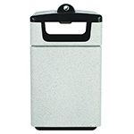 Witt Industries SLC-2744STDHAB Poly Lite Crete Square Side Load Access Door with Hide-A-Butt Ash Urn Trash Can - 47 Gallon Capacity - 26" Sq. x 41" H - Graystone, Whitestone or Sandstone