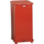 Rubbermaid / United Receptacle ST24E Square Step Can with Liner - 24 Gallon Capacity - 15" Sq. x 30" H - Red or White
