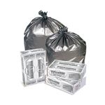 Pitt Plastics TI3037S Titanium Silver Trash Bags - 30 x 37 - 20-30 Gallon Capacity - Extra Extra Heavy Duty - 1.5 Mil - 100 per case - Indiv Fold