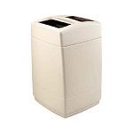 Commercial Zone 732810 - 55-Gallon Square Open Top Trash Can with Two Disposal Openings