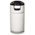 Rubbermaid / United Receptacle FGC2044 Cornerstone Series Side Disposal Waste Receptacle - 23 Gallon Capacity - 20" Dia. x 46" H - 8" W x 6.5" H Disposal Opening. Actual item weight 40 lbs but ships on Freight Truck 