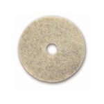 Glit/Microtron 44827 100 D Neutral Poly Thermal Buffing Floor Pads - 3 1/4" Hole - 27" Diameter - 1 Case of 2 Pads