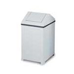 Rubbermaid / United Receptacle T1414E Small WasteMaster Swing Top Garbage Can - 14 Gallon Capacity - 14" Sq. x 26" H - White