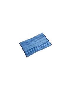 Rubbermaid 1791791 Double-Sided Wet & Scrub Microfiber Mop Plus Pad - 17.5" L x 12" W x .5" H - Blue in Color