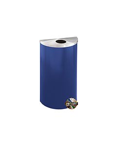 Glaro 1892 Profile Series Half Round Receptacle with Round Opening - 14 Gallon Capacity - 30" H x 18" W x 9" D - Assorted Colors
