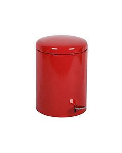 Witt Industries 2240 Round Step-On Trash Can - 4 Gallon Capacity - Red or White