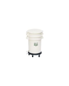 Rubbermaid 2624 GreensKeeper Container, with Lid and Dolly - 20 Gallon Capacity - 22.5" Dia. x 33.5" H