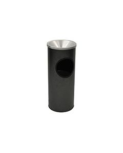 Witt Industries 3000SVN Ash N Trash Urn with Anodized Aluminum Ashtray Top - 3 Gallons - 10" Dia. X 25" H - Silver Vein