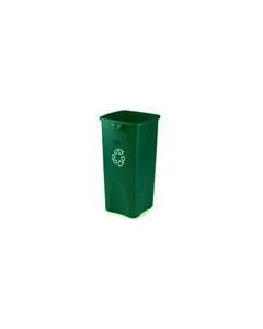 Rubbermaid 3569-07 Untouchable Square Recycling Container - 23 U.S. Gallon Capacity - Green in Color