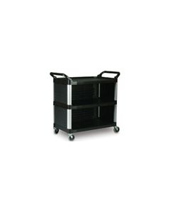 Rubbermaid 4093 Utility Cart with Enclosed End Panels on 3 Sides - 40.63" L x 20" W x 37.81" H - 300 lb capacity