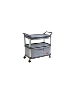 Rubbermaid 4094 Instrument Cart with Lockable Doors and Sliding Drawers - 40.63" L x 20" W x 37.81" H - 300 lb capacity