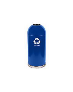 Witt Industries 415DT-BL-R Open Top Recycling Container - 15" Dia. x 35" H - 15 Gallon Capacity - Blue in Color