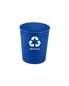 Witt Industries 4BL-R Round Recycling Wastebasket - 26 quart capacity - 1 Pack Of 6 - Blue