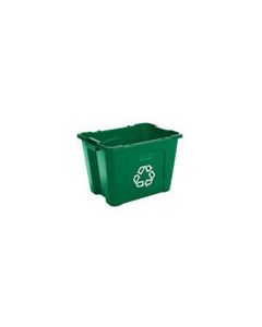 Rubbermaid 5714-73 14 Gallon Recycling Box - 20.75" L x 16" W x 14.75" H - Blue or Green in Color