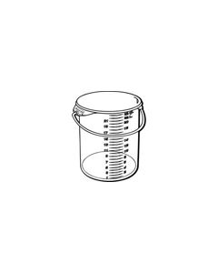 Rubbermaid 5729 Round Storage Container with Bail - 13.13" Dia. x 14" H - 22 qt. capacity - White