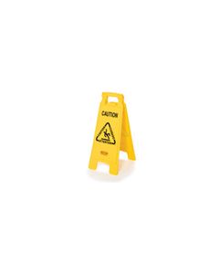 Rubbermaid 6112 Floor Sign with Multi-Lingual "Caution" Imprint, 2-Sided