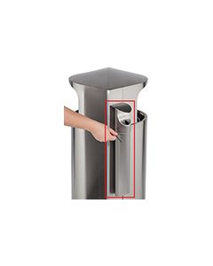 Commercial Zone 712529 Leafview Series Wall Mounted Cigarette Receptacle - 5” L x 6” W x 20” H - Stainless Steel