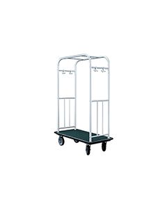 Glaro 7448 High Roller Collection Bellman Cart with Clothing Hooks and 4 Wheels - 49.5" L x 25" W x 75" H - Your choice of color