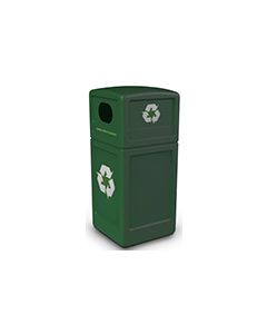 Commercial Zone 74615399 Recycle42 Recycling Container - 42 Gallon Capacity - 18.5" Sq. x 41.75" H - Forest Green in Color