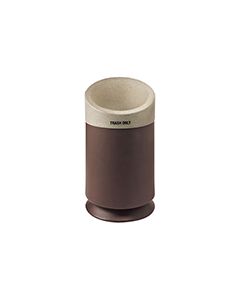 Commercial Zone 7531443999 Galaxy Collection Recycling Receptacle with "Trash Only" Lid - 30 Gallon Capacity - 21 1/2" Dia. x 39 1/2" H - Brown Base with Lunar Sand Top