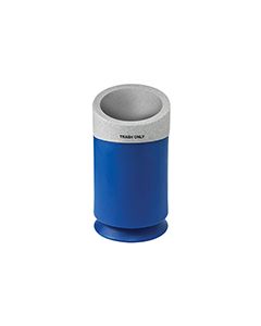 Commercial Zone 7531444099 Galaxy Collection Recycling Receptacle with "Trash Only" Lid - 30 Gallon Capacity - 21 1/2" Dia. x 39 1/2" H - Blue Base with Comet Gray Top