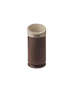 Commercial Zone 7533443999 Galaxy Collection Recycling Receptacle with "Trash Only" Lid - 40 Gallon Capacity - 21 1/2" Dia. x 45 1/2" H - Brown Base with Lunar Sand Top