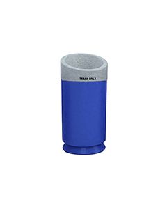 Commercial Zone 7533444099 Galaxy Collection Recycling Receptacle with "Trash Only" Lid - 40 Gallon Capacity - 21 1/2" Dia. x 45 1/2" H - Blue Base with Comet Gray Top