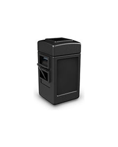 Commercial Zone 755101 - Harbor 1 Square Open Top Waste/Windshield Center - 28 Gallon Capacity - 34.5" H x 18.5" W x 19" D - Black