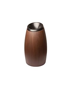 Commercial Zone 756145 Garden Series Seed Funnel Top Waste Receptacle - 15 Gallon Capacity - 21" Dia. x 38" H - Espresso in Color
