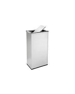 Commercial Zone 780829 Precision Series Swivel Top Waste Receptacle - 13.5 Gallon Capacity - 15" L x 9" W x 29 1/2" H  - Stainless Steel