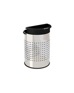 Commercial Zone 780931 Precision Series InnRoom Decorative Recycling Receptacle - 3.2 Gallon Capacity - 10 1/2" Dia. x 12 3/4" H - Stainless Steel