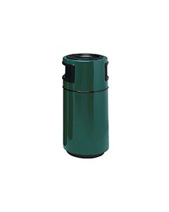Witt Industries 7C-1838T2A Round Fiberglass Waste Receptacle with 2 Side Entry Opening and Ash Tray - 25 Gallon Capacity - 18" Dia. x 38" H