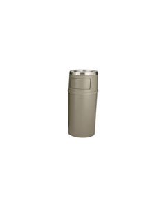 Rubbermaid 8180-88 Ash/Trash Classic Container with Doors - 25 Gallon Capacity - 18" Dia. x 42.25" H - Beige in Color
