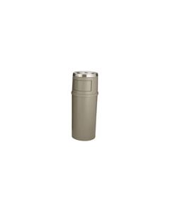 Rubbermaid 8184-88 Ash/Trash Classic Container with Doors - 15 Gallon Capacity - 15.5" Dia. x 38" H - Beige in Color