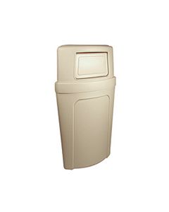 Continental 8325 Hooded Dome Top Corner Round 21 Gallon Trash Can