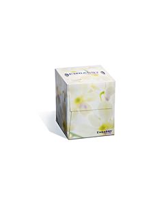 Kruger Products Embassy Supreme Facial Tissue Cube, 2-Ply, 8.8" x 7.6" sheet size - 100 sheets per box - 36 boxes per case - 3600 sheets per case