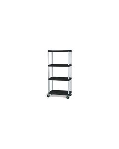 Rubbermaid 9T43 Mobile Shelf Truck, 4-Shelf Mobile Truck with 5" dia Casters, 2 with Locks - 35.13" L x 20" W x 72.13" H - 800 lb capacity