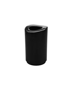 Imprezza BKOT35 Curved Open Top Container - 30 Gallon Capacity - 20" Dia. x 33.5" H - Black in Color