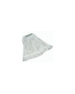 Rubbermaid FGD11206WH00 Super Stitch® Cotton Looped End Wet Mop - Medium - 1" Green Headband - 1 case of 6