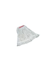 Rubbermaid FGD11306WH00 Super Stitch Cotton Looped End Wet Mop - Large - 1" Red Headband - 1 case of 6