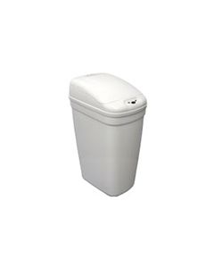 Nine Stars DZT-27-1WH Infrared Touchless Waste Receptacle - 7.1 Gallon Capacity - 14 3/5" L x 10 2/5" W x 23 1/3" H - White in Color