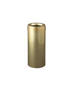 Glaro F1237GB Value Funnel Top Receptacle - 15 Gallon Capacity - 12" Dia. x 30" H - Gloss Brass