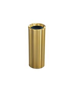 Glaro F924BE Atlantis "All-Weather" Collection Funnel Top Receptacle - 6 Gallon Capacity - 9" Dia. x 23" H - Satin Brass
